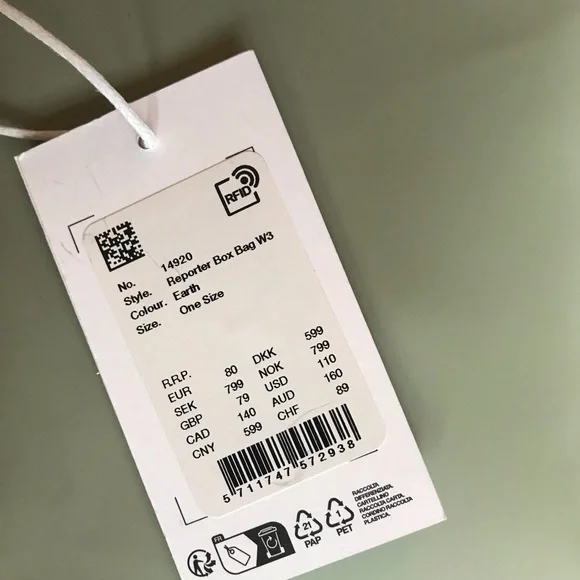 NWT Rains “Reporter” Box Bag - Picture 2 of 2